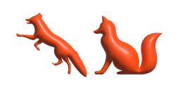 Simple 3D Red Fox
