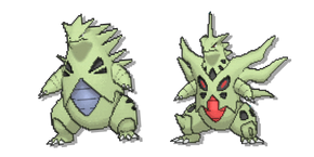 Pokemon Tyranitar y Mega Tyranitar Pixel cursor