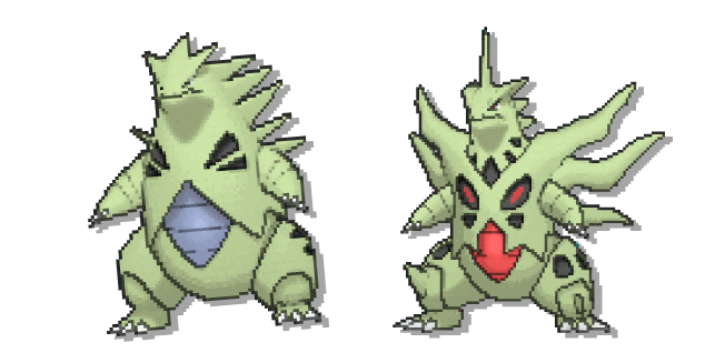 Pokemon Tyranitar and Mega Tyranitar Pixel курсор