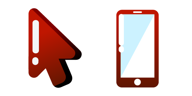 Minimal Gradient Red Smartphone Cursor