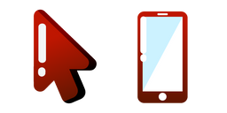Minimal Gradient Smartphone Rouge Curseur