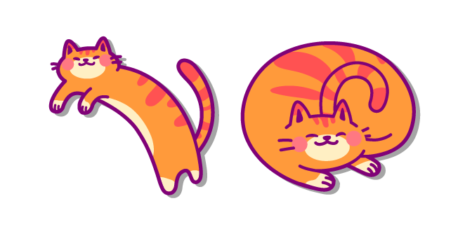 Lindo Gato Naranja Largo Cursor