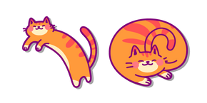 Lindo Gato Naranja Largo cursor
