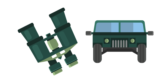 Soldier: Binoculars and Off-Road Car курсор