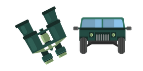Курсор Soldier: Binoculars and Off-Road Car