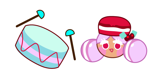 Cookie Run Macaron Cookie and her Drum курсор