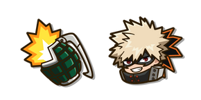 Курсор Chibi My Hero Academia Katsuki Bakugo and a Grenade