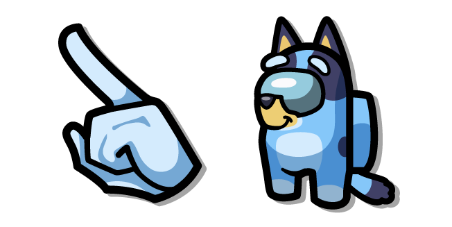 Among Us Blue Bluey Heeler Character курсор