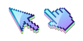 3D Pétales de Lilas Pixel Curseur