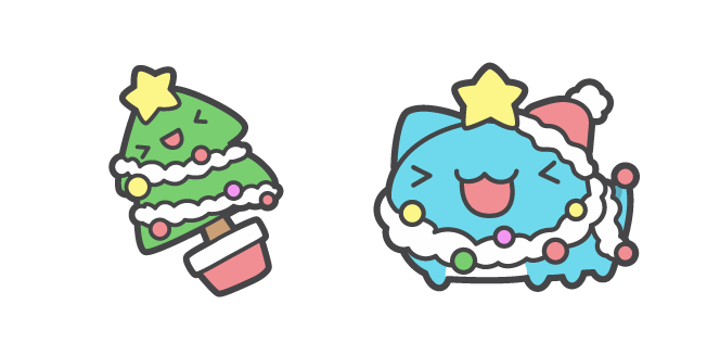 Bugcat Capoo and a Christmas Tree курсор
