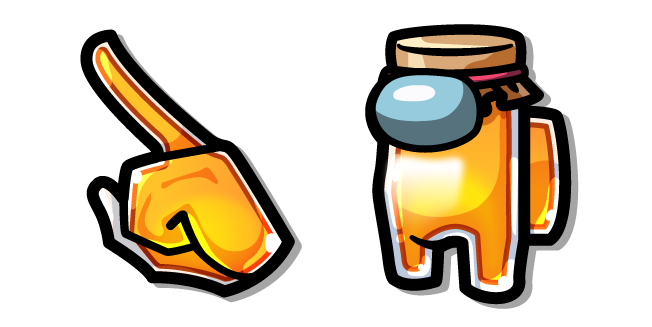 Among Us Jar of Honey Orange Character курсор