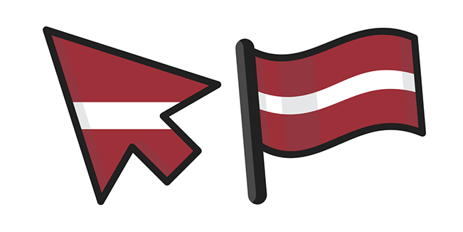 Latvia Flag Cursor