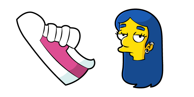 The Simpsons Annika Van Houten and a Shoe Cursor