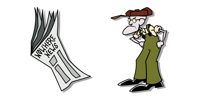 Courage the Cowardly Dog Eustace Bagge and a Newspaper курсор