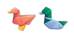 Курсор Origami Coral Call Duck and Wild Duck
