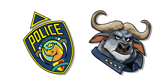 Zootopia 2 Chief Bogo and his Police Patch курсор