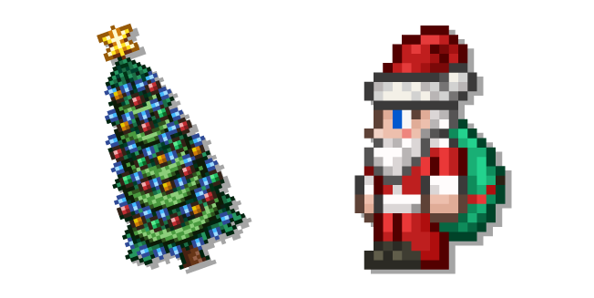 Terraria Santa Claus y el Árbol de Navidad Cursor