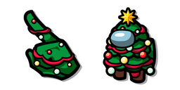 Among Us Personnage Sapin de Noël Vert Curseur