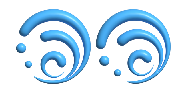 Simple 3D Genshin Impact Hydro курсор