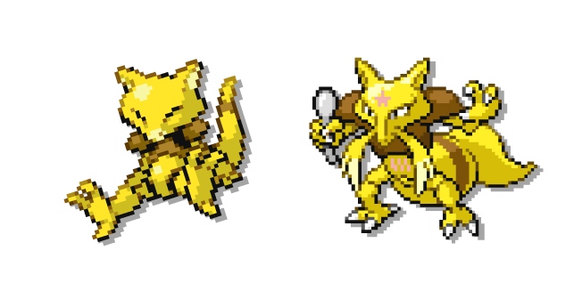 Pokemon Abra and Kadabra Pixel курсор
