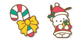 Sanrio Pochacco de Noël avec Cadeau et Sucre d'Orge Curseur