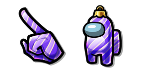 Among Us Purple Christmas Ball Character Cursor