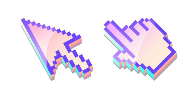 3D Berry Ice Cream Pixel Cursor
