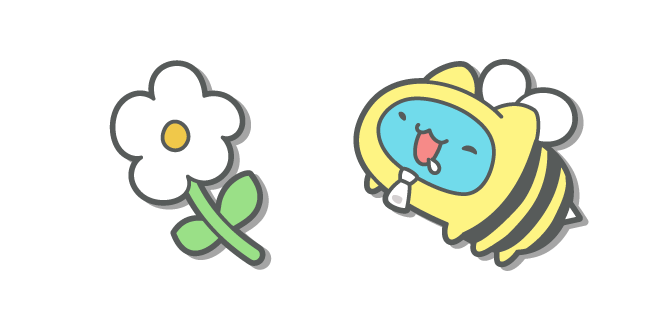 Bugcat Capoo Bee and a Flower курсор