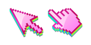 Курсор 3D Raspberry Pink Pixel