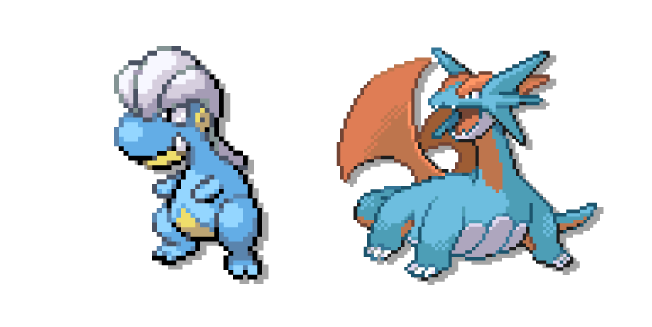 Pokemon Bagon y Salamence Pixel Cursor