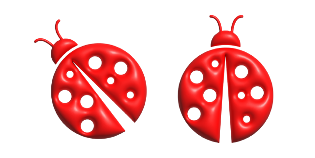 Simple 3D Mariquita Roja Cursor