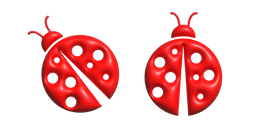 Simple 3D Coccinelle Rouge Curseur