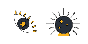 VSCO Girl Œil Magique et Boule de Cristal Curseur