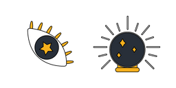 VSCO Girl Œil Magique et Boule de Cristal Curseur