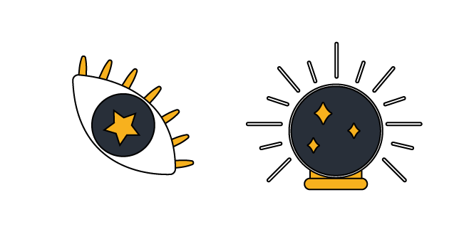 VSCO Girl Œil Magique et Boule de Cristal Cursor