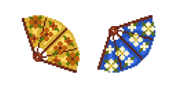 Курсор Traditional Blossom Folding Fans Pixel