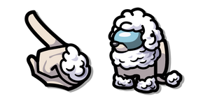 Among Us Personaje Caniche Blanco cursor