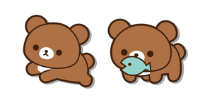 San-X Rilakkuma Chairoikoguma with Fish Cursor