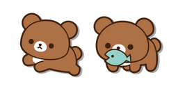 San-X Rilakkuma Chairoikoguma with Fish Cursor