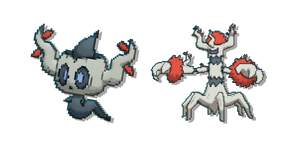 Pokemon Shiny Phantump and Shiny Trevenant Pixel Cursor