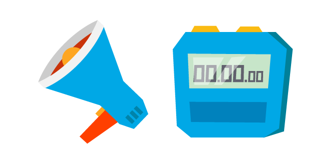 Athletic Coach: Megaphone and Stopwatch Cursor