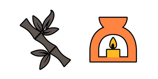 VSCO Girl Bamboo and Meditation Candle курсор