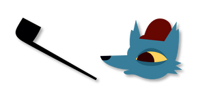 Night in the Woods Cabin Wolf and a Pipe Cursor