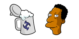 Les Simpson Carl Carlson et une Chope de Bière Curseur