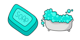 VSCO Girl Savon Turquoise et Bain Curseur