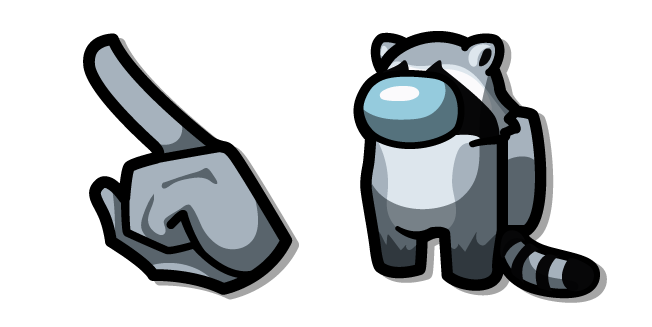 Among Us Personnage Raton Laveur Gris Cursor