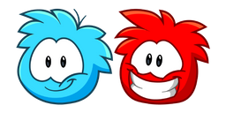 Курсор Club Penguin Blue and Red Puffles