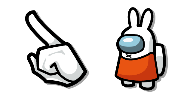 Among Us Personaje Miffy Blanco Cursor