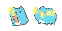 Bugcat Capoo con una Linterna Cursor