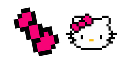 Hello Kitty et Nœud Pixel Curseur